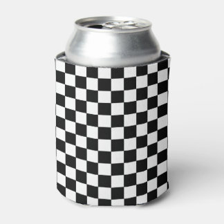 黒市松模様に白 缶クーラー