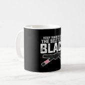 黒帯になるまで訓練を続けよう コーヒーマグカップ (正面左)