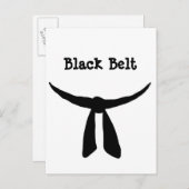 黒帯のパーティー インビテーションポストカード (正面/裏面)