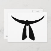 黒帯のパーティー インビテーションポストカード (正面/裏面)