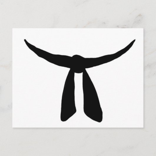黒帯のパーティー インビテーションポストカード (正面)