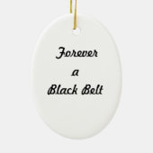 黒帯のパーティー セラミックオーナメント (裏面)