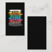 黒帯の武術アートで空手のテコンドーを養成 名刺 (正面/裏面)