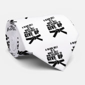 黒帯は白いベルトの空手テコンドーです ネクタイ (ロール)