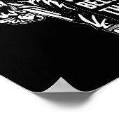 黒帯は空手の無い白い帯与えだ ポスター (角)