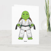 黒帯を締めたカメが武術を修行中 カード (裏面)