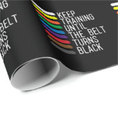 黒帯動機テコンドー柔術空手 ラッピングペーパー (ロールコーナー)