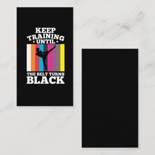 黒帯武術のアートコーチ空手キック 名刺 (正面/裏面)