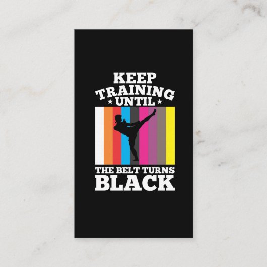 黒帯武術のアートコーチ空手キック 名刺 (正面)