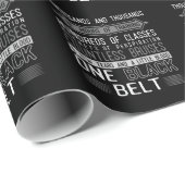 黒帯空手のテコンドー事実の動機 ラッピングペーパー (ロールコーナー)