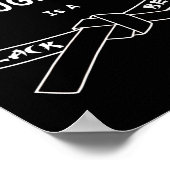 黒帯空手シャツ 合気道 武道 ポスター (角)