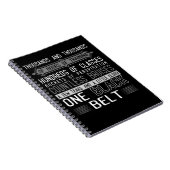 黒帯空手テコンドー柔術モチベーション ノートブック (右側)