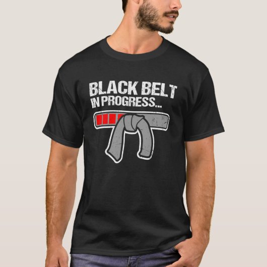 黒帯進行おもしろい柔術実説法 Tシャツ (正面)