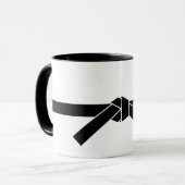 黒帯、武道の黒帯、武道 マグカップ (正面左)