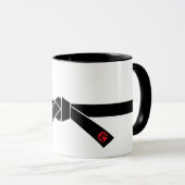 黒帯、武道の黒帯、武道 マグカップ (正面右)