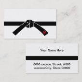 黒帯、武道の黒帯、武道 名刺 (正面/裏面)