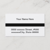 黒帯、武道の黒帯、武道 名刺 (裏面)