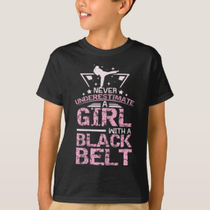 黒帯 空手 テコンドー 女子 Tシャツ