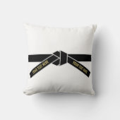 黒帯（黒帯） クッション (正面)