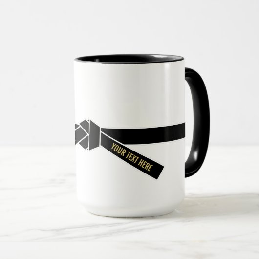 黒帯（黒帯） マグカップ (正面右)