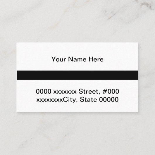 黒帯（黒帯） 名刺 (裏面)