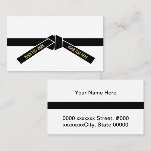 黒帯（黒帯） 名刺 (正面/裏面)