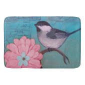 黒帽をかぶった《鳥》アメリカゴガラバスマット バスマット (正面)