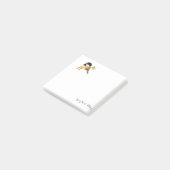 黒帽をかぶった《鳥》アメリカゴガラ鳥 ポストイット (アングル)