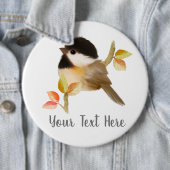 黒帽をかぶった《鳥》アメリカゴガラ鳥 缶バッジ (インサイチュ)