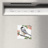 黒帽フレンドリー付き《鳥》アメリカゴガラ鳥磁石 マグネット (インサイチュ (食洗機))