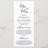 黒幕エレガントの脚本、ミセスの式結婚 プログラム (正面)