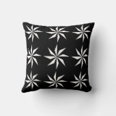 黒幾何モダン花柄装飾用クッション クッション (裏面)