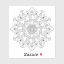 黒幾何学模様フローラ曼荼羅v1