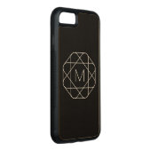 黒幾何学模様 CarvedウッドiPhoneケース (右)