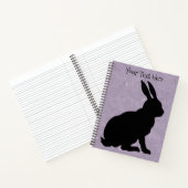 黒座うさぎ側プロファイルパープル ノートブック (内部)
