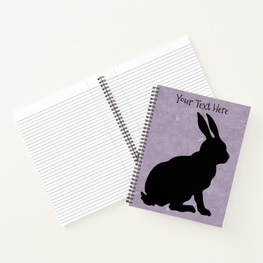 黒座うさぎ側プロファイルパープル ノートブック (内部)