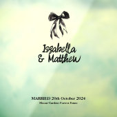 黒弓エレガント名日付結婚式SIgn ウィンドウサイン (シート3)