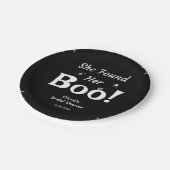 黒彼女のブーを見つけた ハロウィン ブライダルシャワー ペーパープレート (アングル)