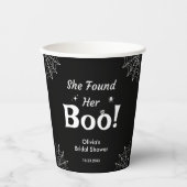 黒彼女のブー ハロウィン ブライダルシャワー 紙コップ (正面)