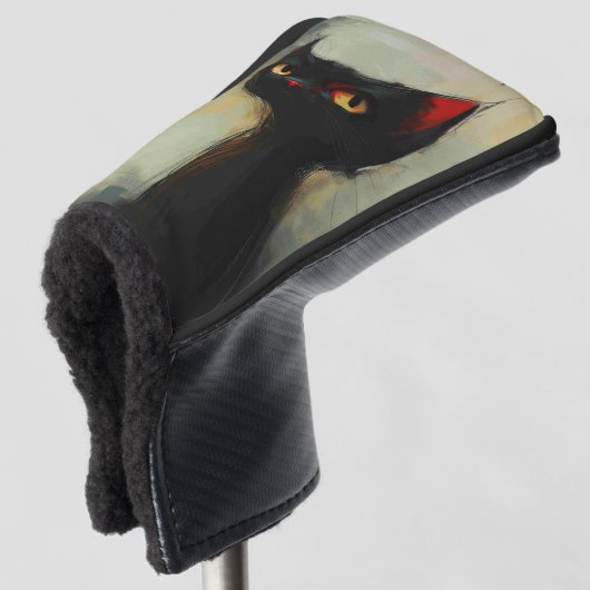 黒忍猫を知っている ゴルフヘッドカバー (3/4 正面)