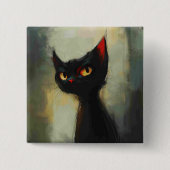 黒忍者猫を知っている 缶バッジ (正面)