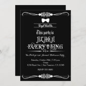 黒忘れタイハローウィンパーティ招待状 招待状 (正面/裏面)