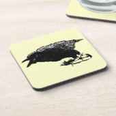 黒怒いravenあなたの背景を選ぶ コースター (左側)