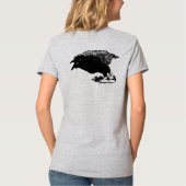黒怒のレイヴンが背景を選ぶ Tシャツ (裏面)