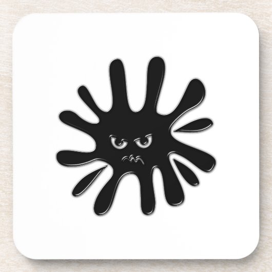 黒怒絵を描（ばちゃばちゃ）跳ねる コースター (正面)