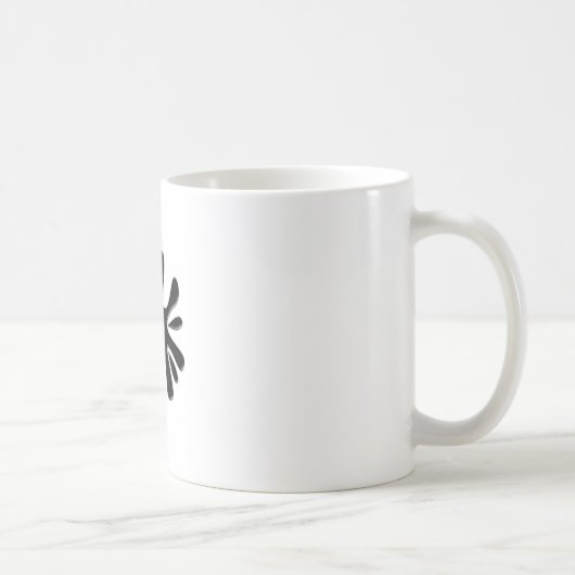 黒怒絵を描(ばちゃばちゃ)跳ねる コーヒーマグカップ (右)