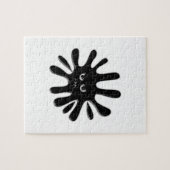 黒怒絵を描(ばちゃばちゃ)跳ねる ジグソーパズル (横)