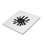 黒怒絵を描(ばちゃばちゃ)跳ねる タイル (側面)