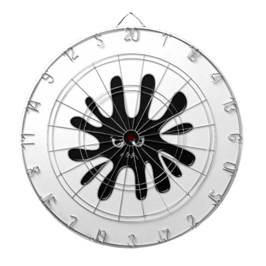 黒怒絵を描（ばちゃばちゃ）跳ねる ダーツボード (正面)