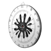 黒怒絵を描（ばちゃばちゃ）跳ねる ダーツボード (正面右)